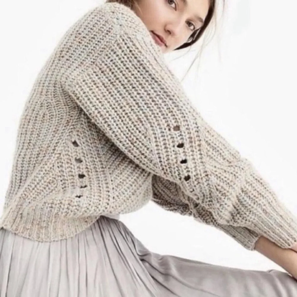 J CREW POINT SUR chunky ribbed crewneck sweater